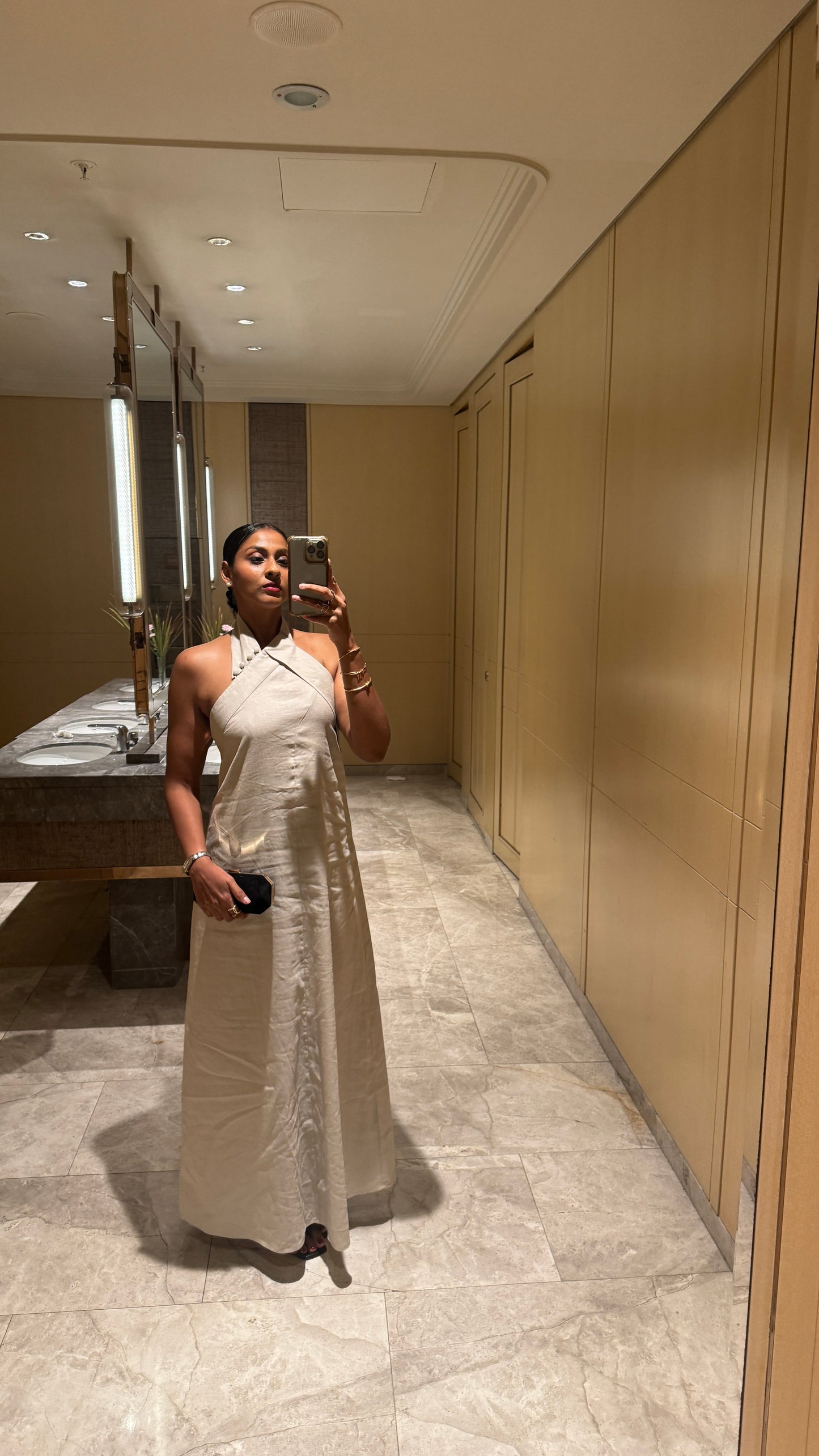 Paloma linen midi dress