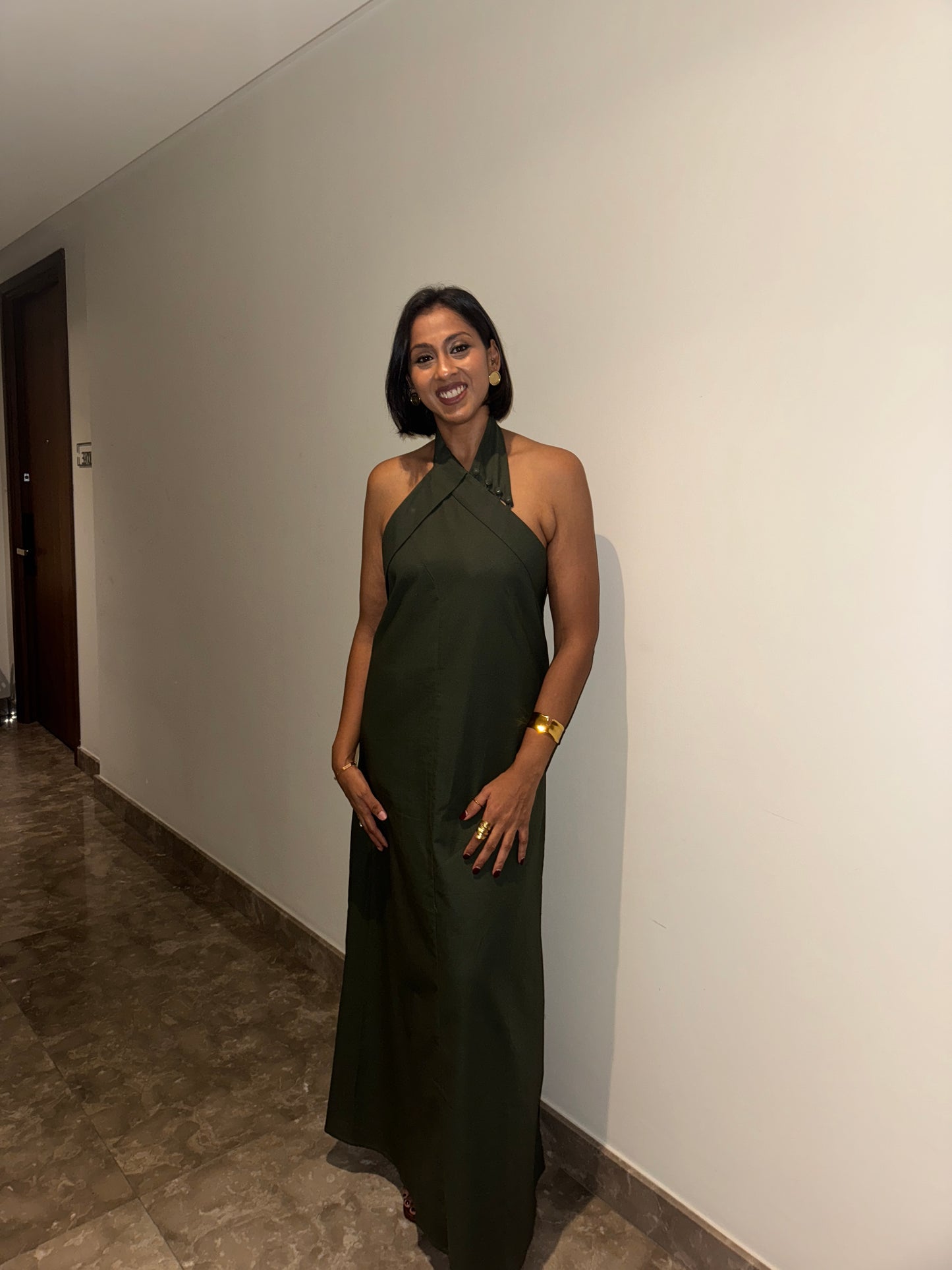 Paloma linen midi dress