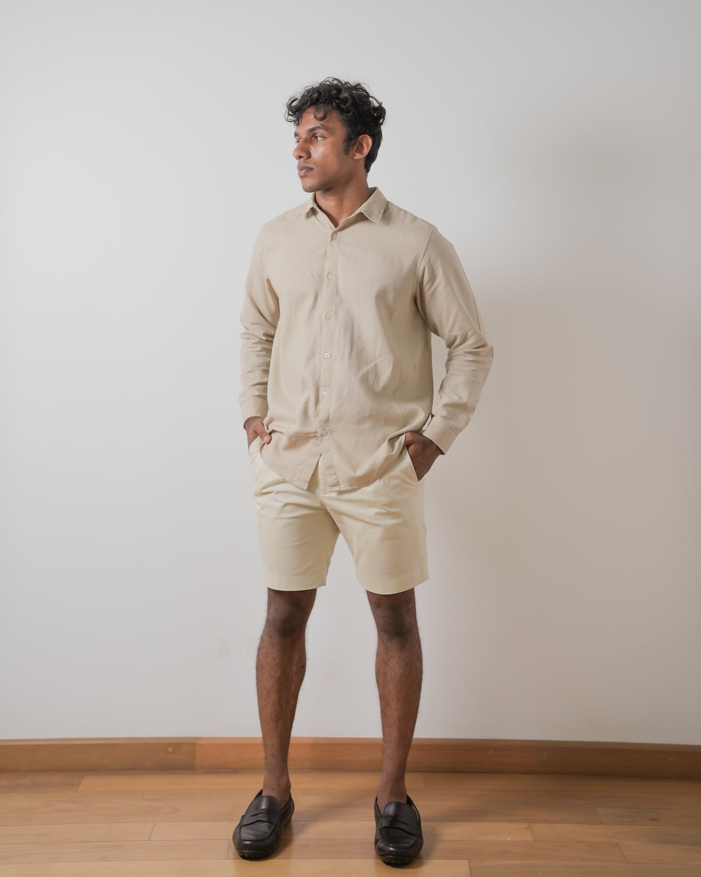 Beige Kennedy long sleeve shirt