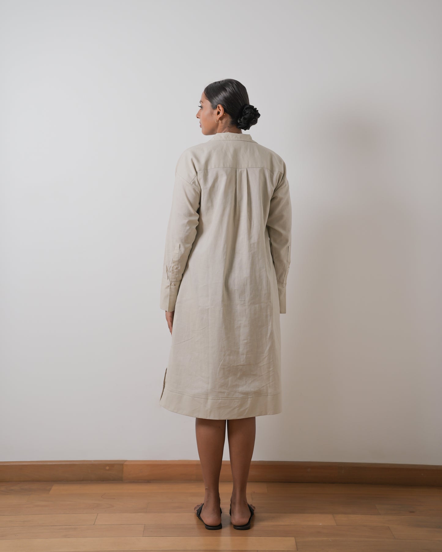 Isla linen shirt dress