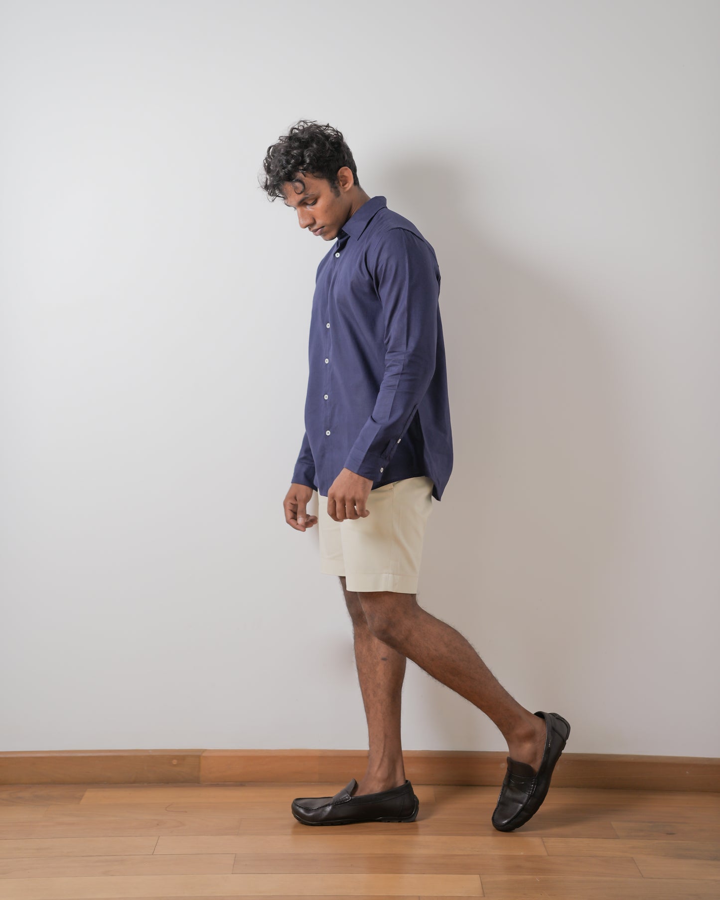 Navy Kennedy long sleeve shirt