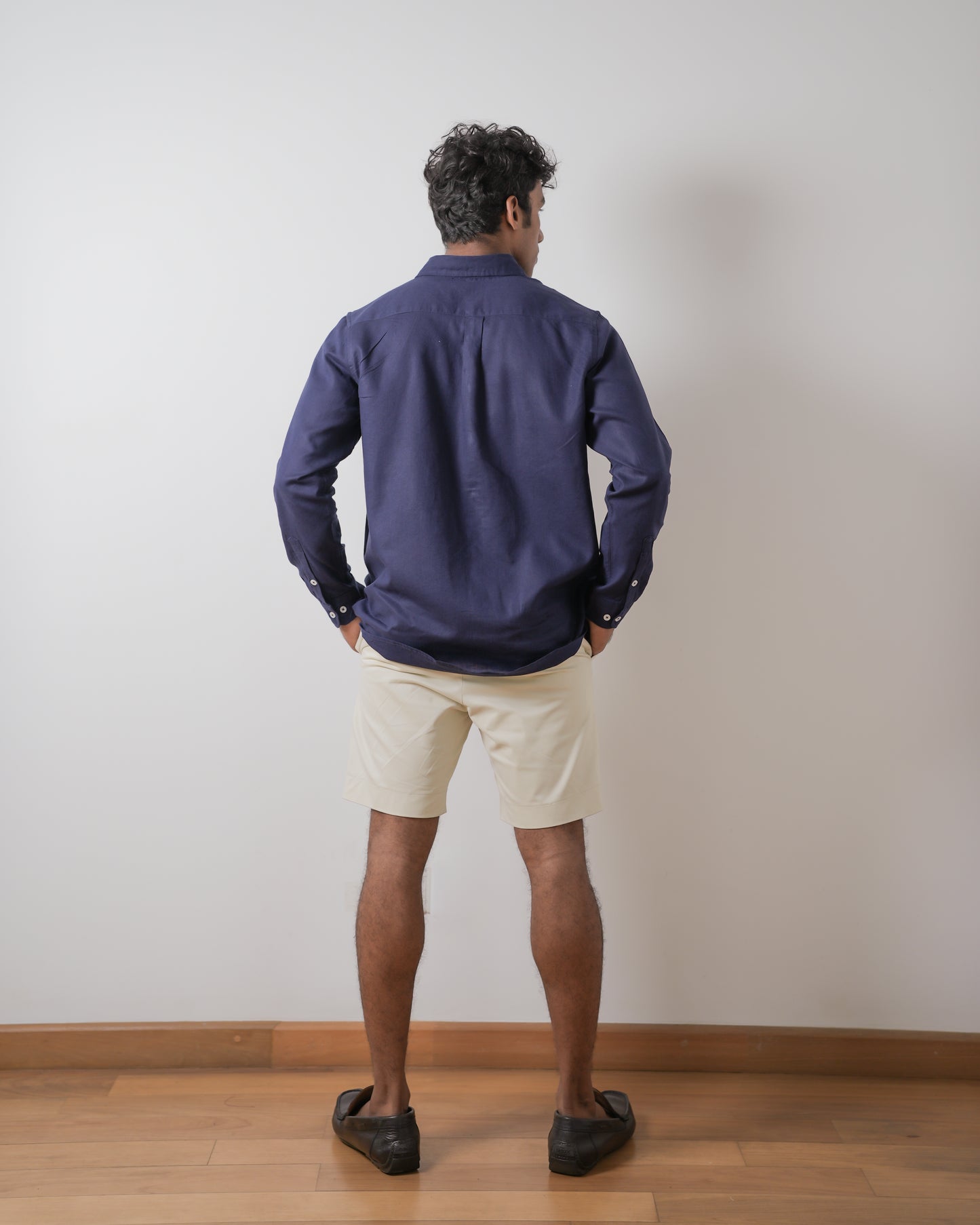 Navy Kennedy long sleeve shirt