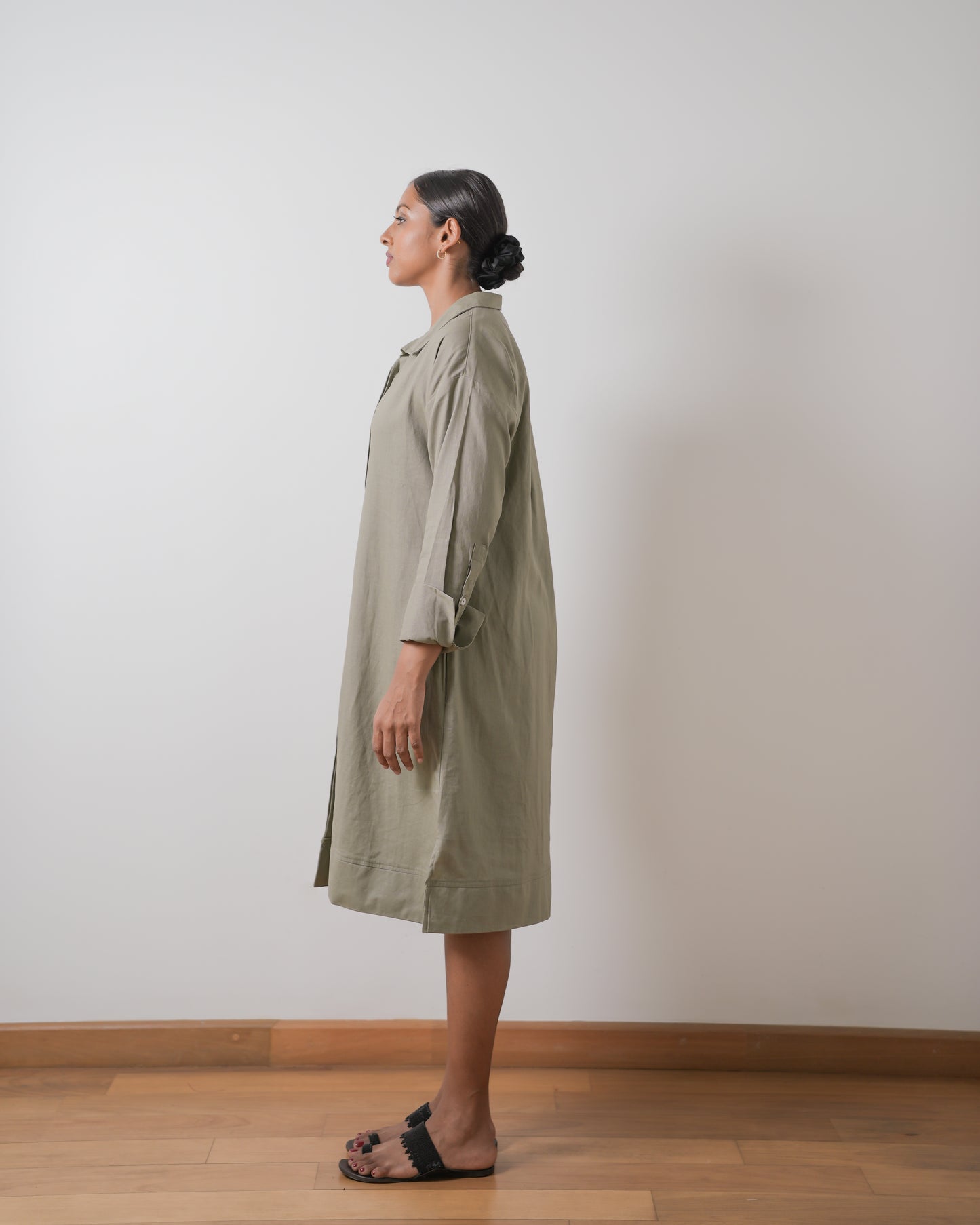 Isla linen shirt dress
