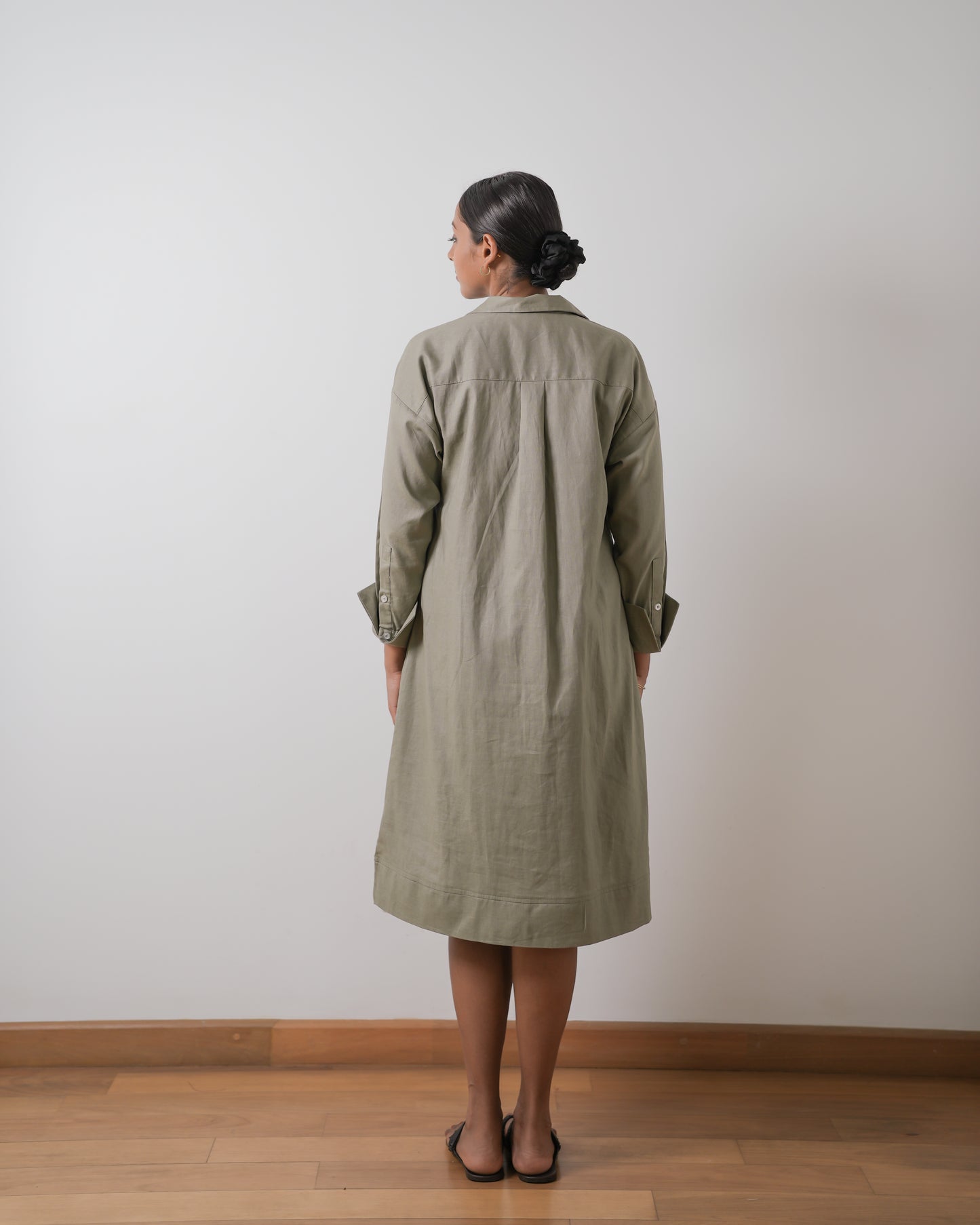 Isla linen shirt dress