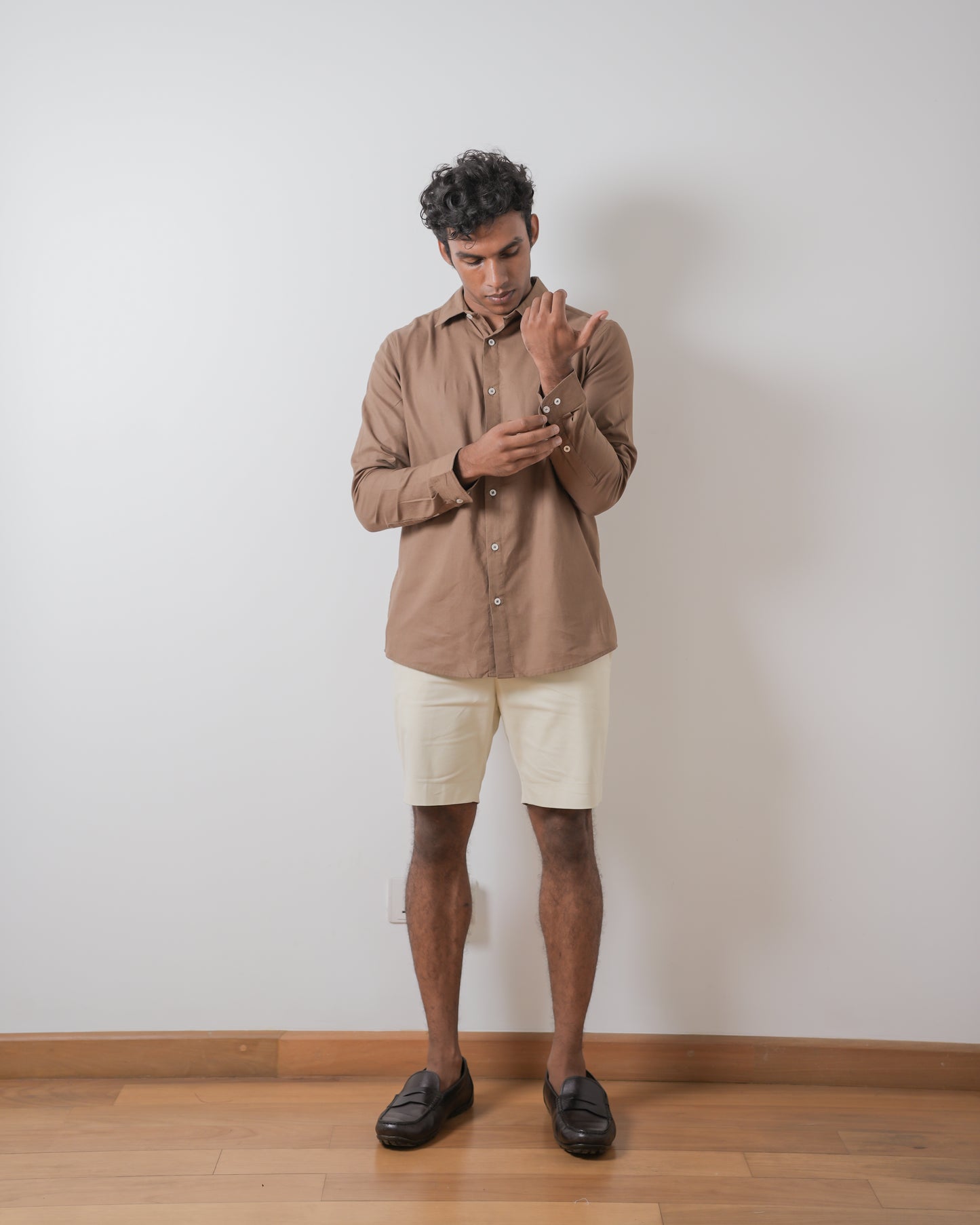 Mocha Kennedy long sleeve shirt