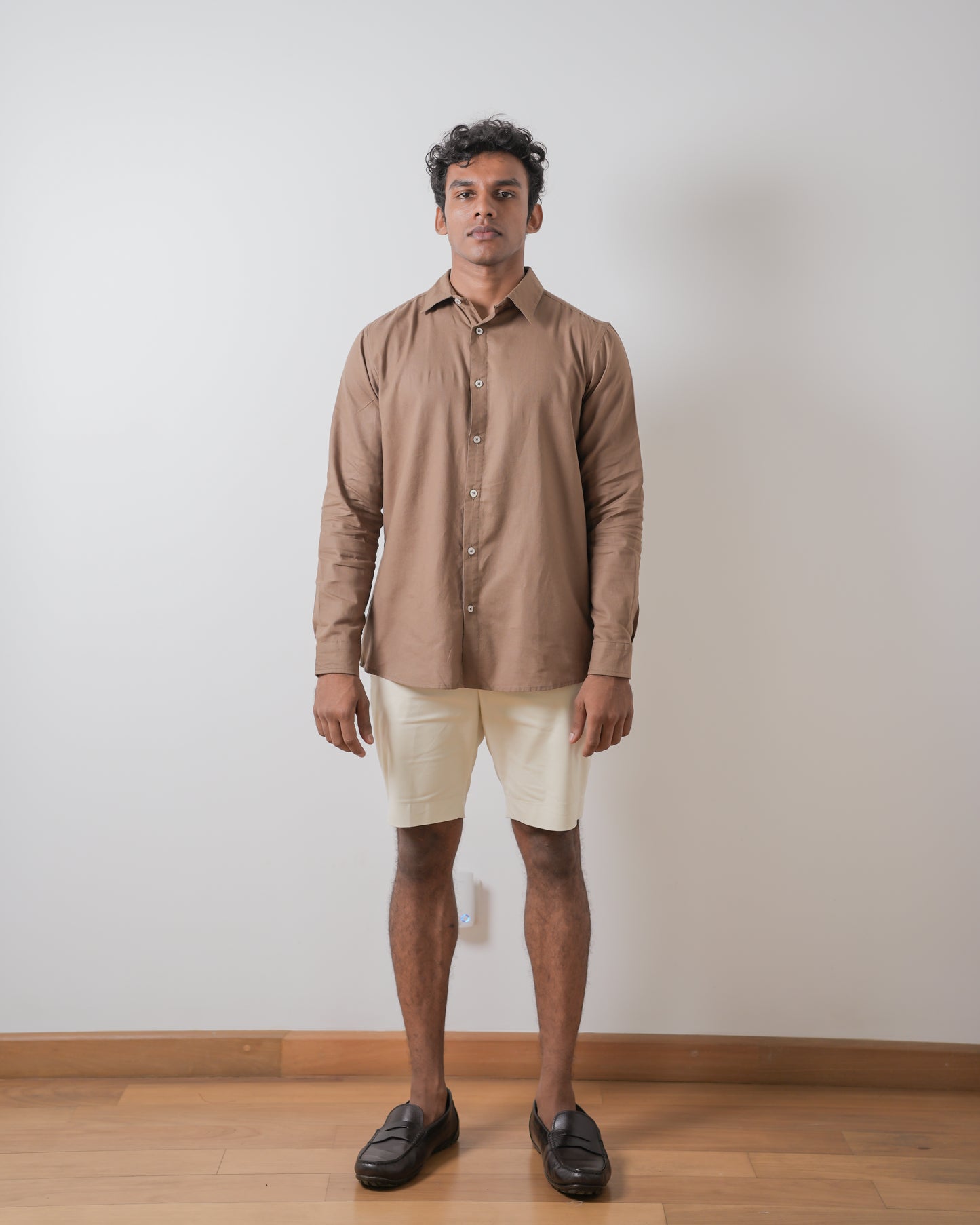 Mocha Kennedy long sleeve shirt