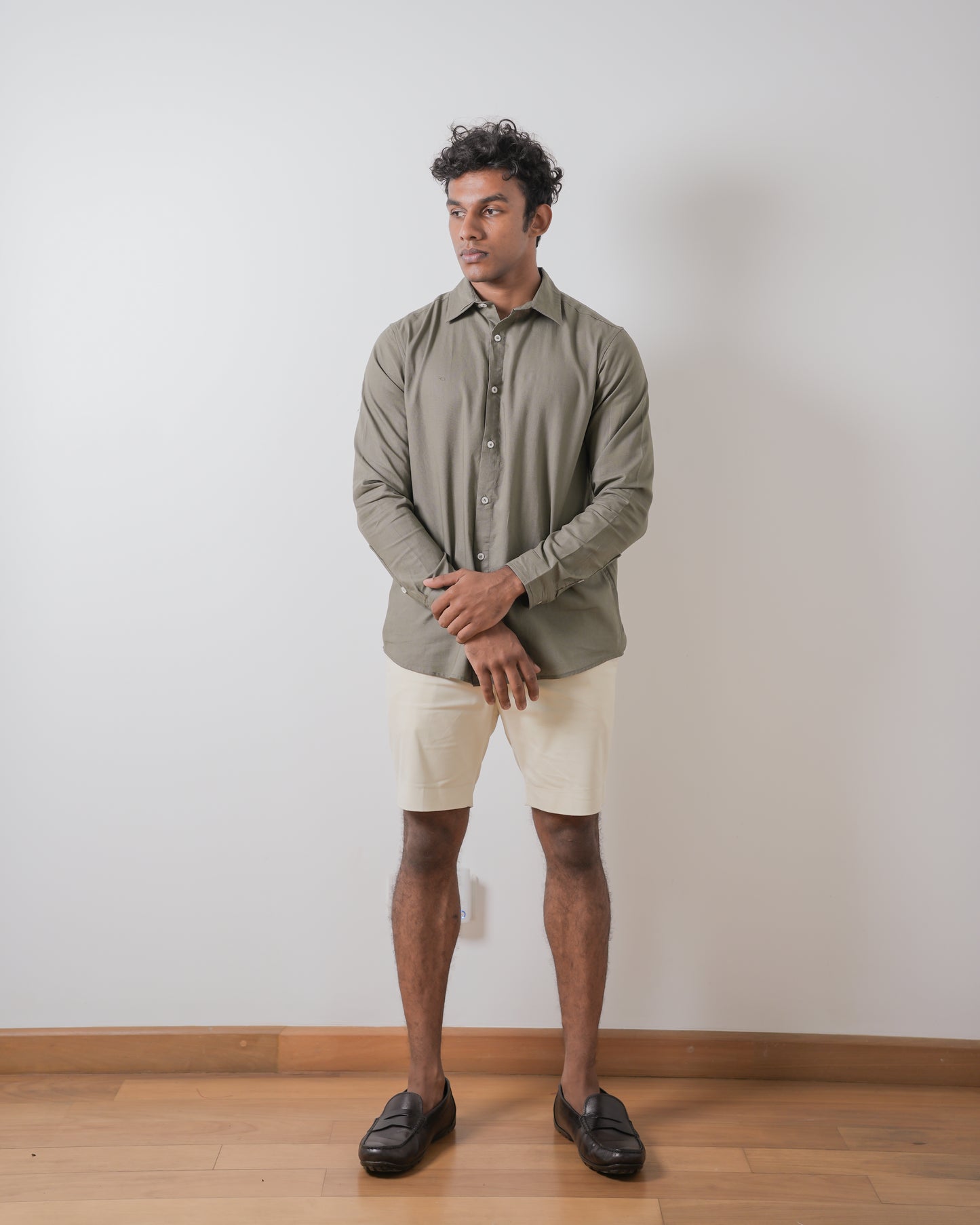 Khaki Kennedy long sleeve shirt