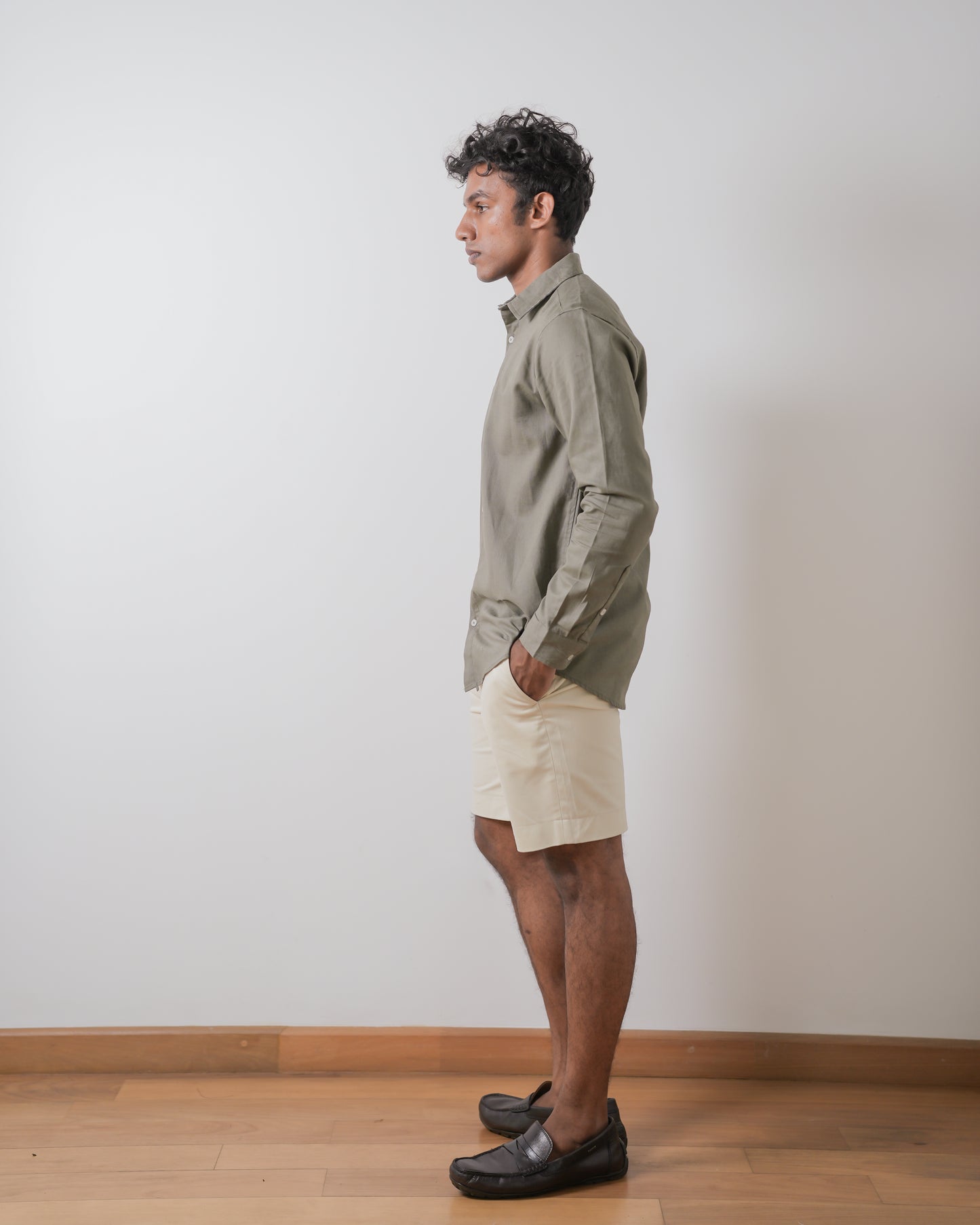 Khaki Kennedy long sleeve shirt