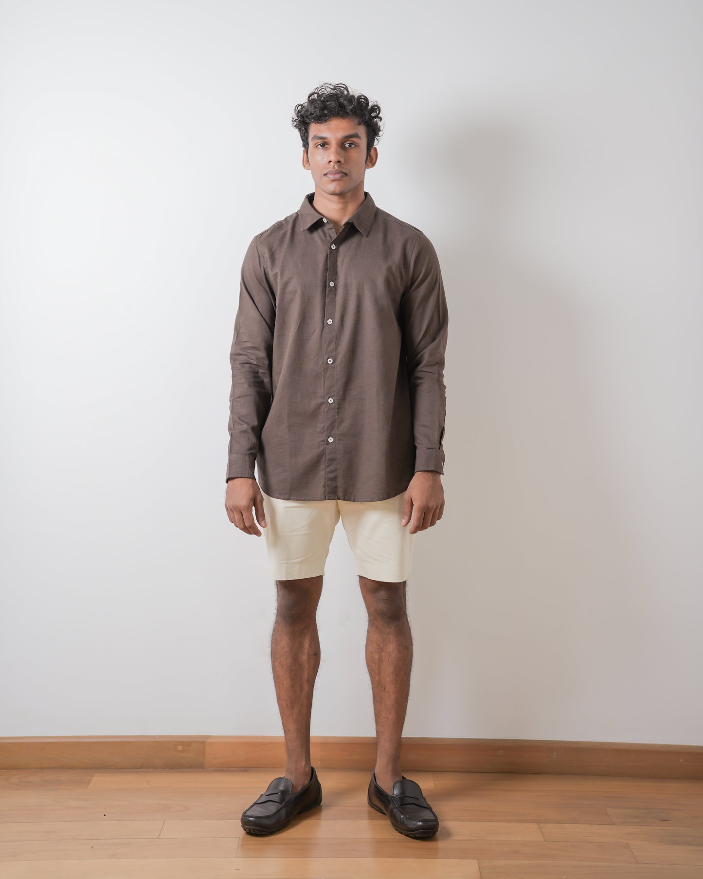 Brown Kennedy long sleeve shirt