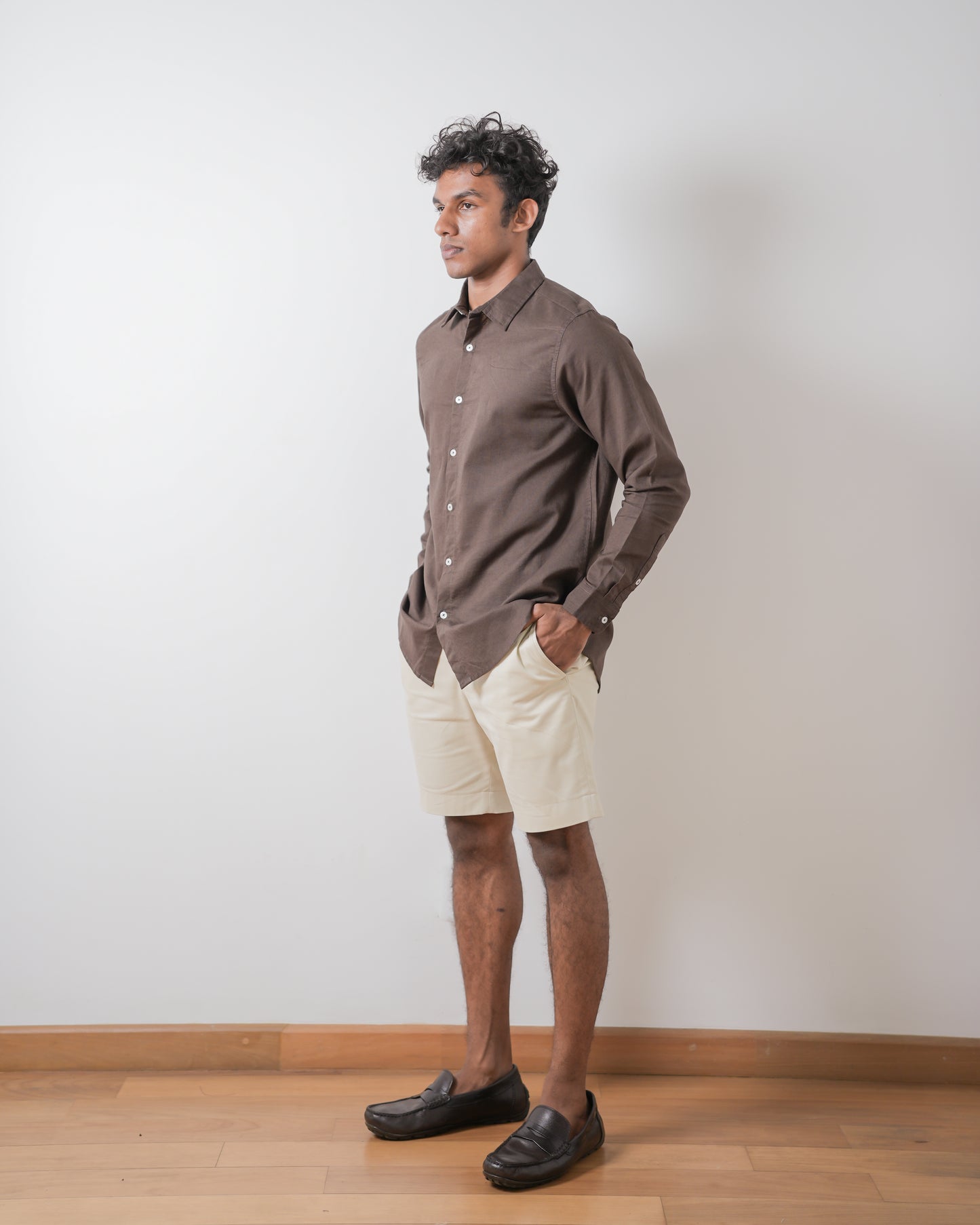 Brown Kennedy long sleeve shirt