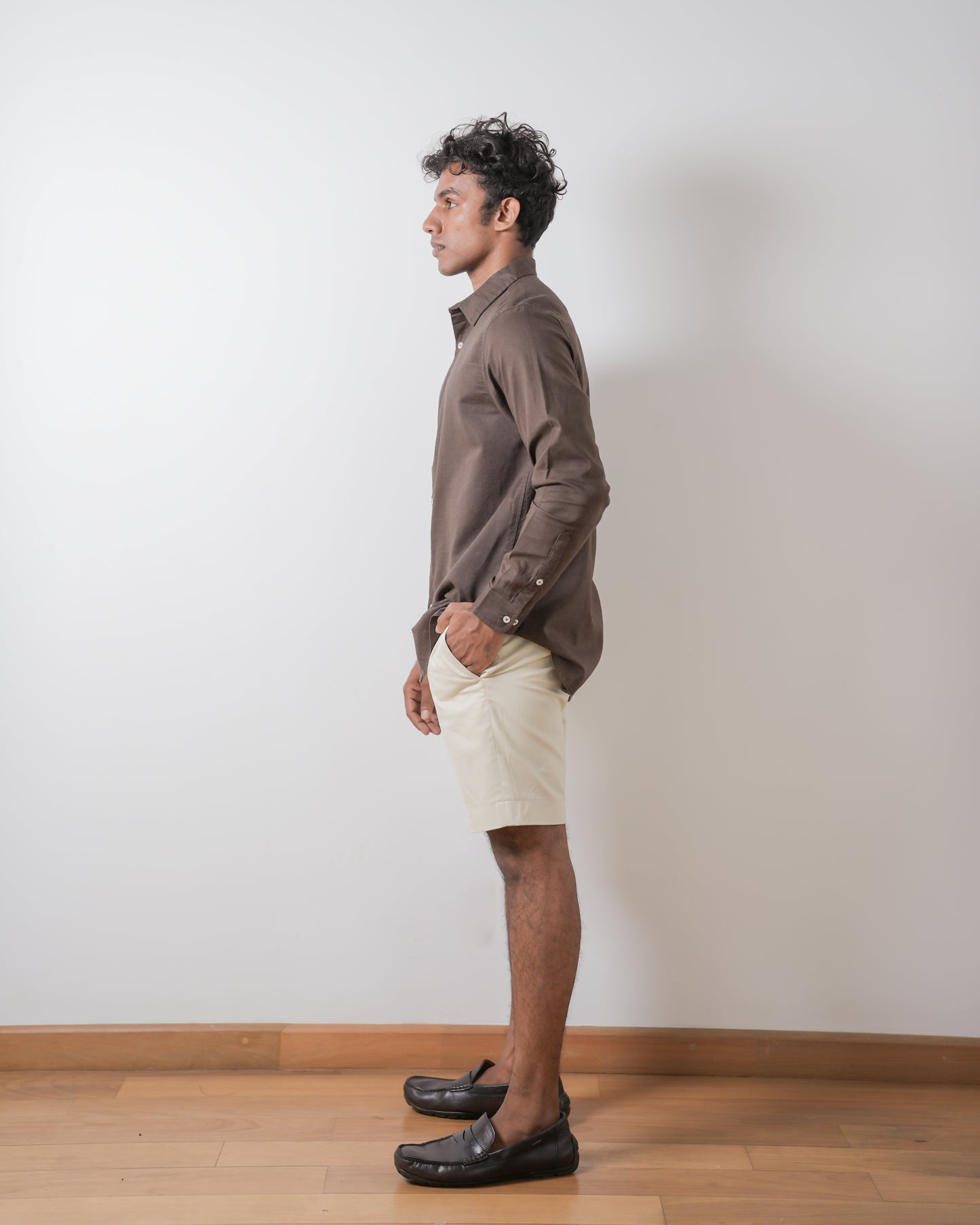 Brown Kennedy long sleeve shirt