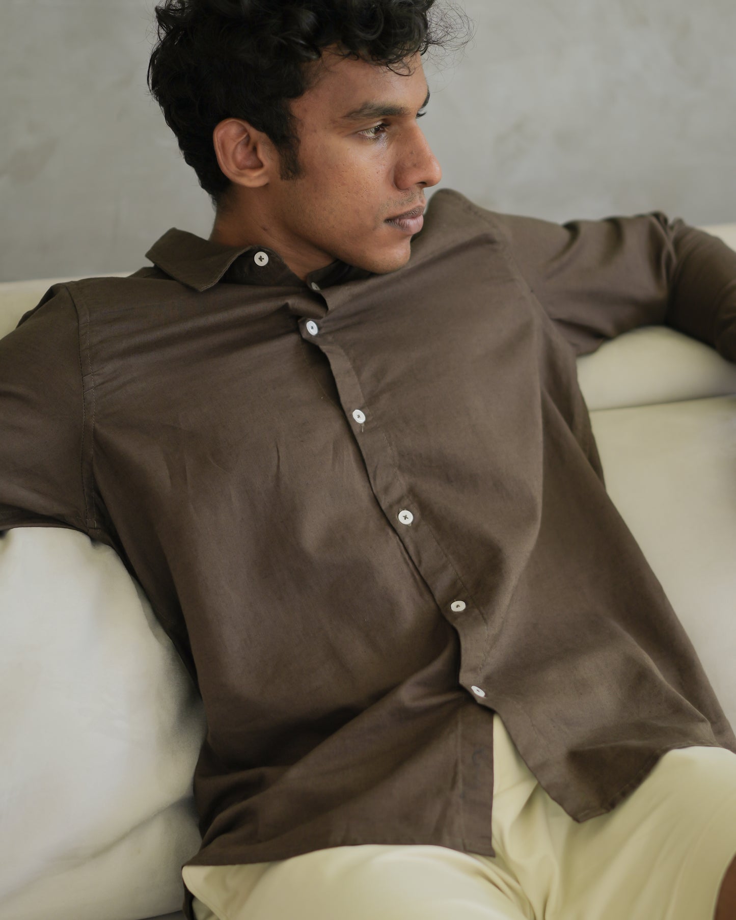 Brown Kennedy long sleeve shirt