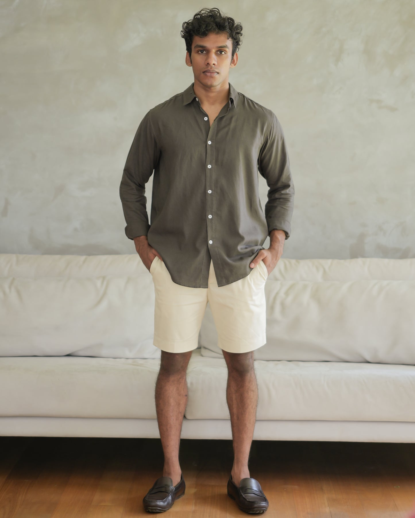 Charcoal Kennedy long sleeve shirt