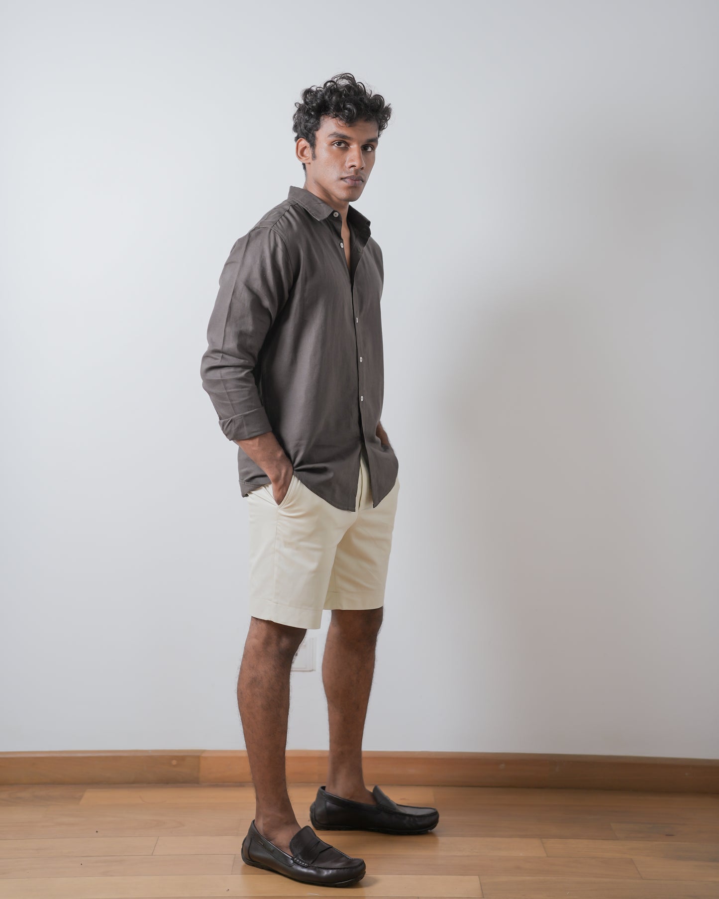 Charcoal Kennedy long sleeve shirt