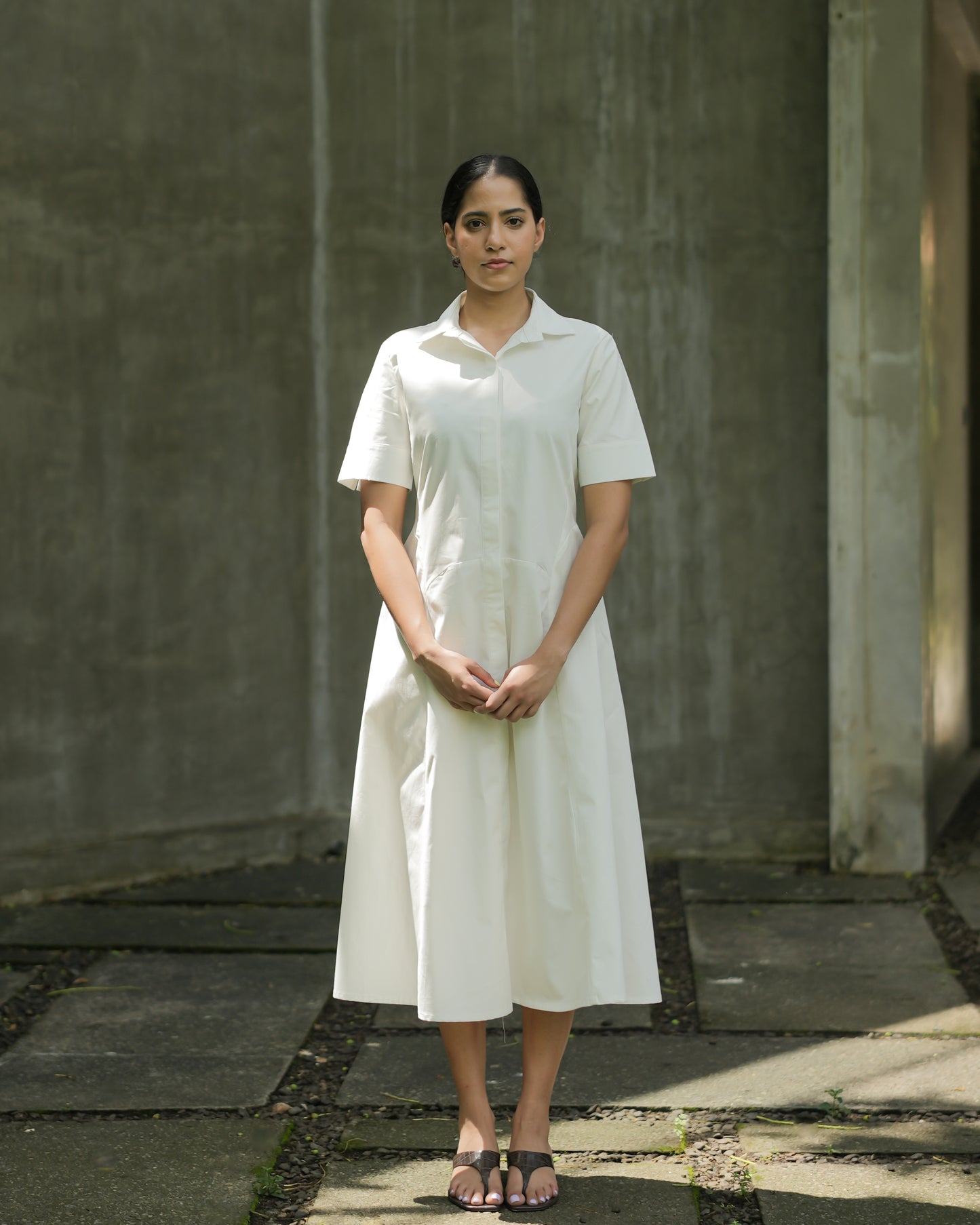 Amelia cotton shirt dress