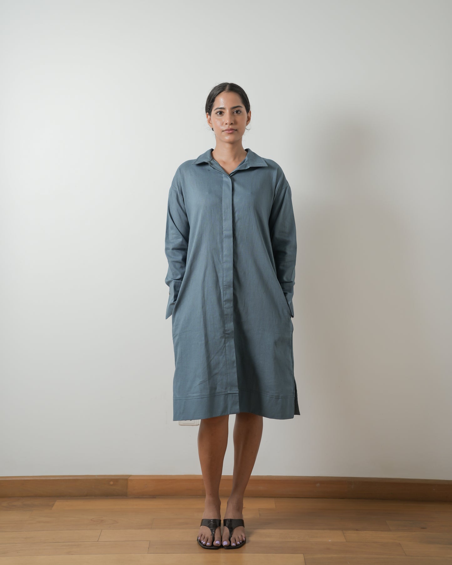 Isla linen shirt dress