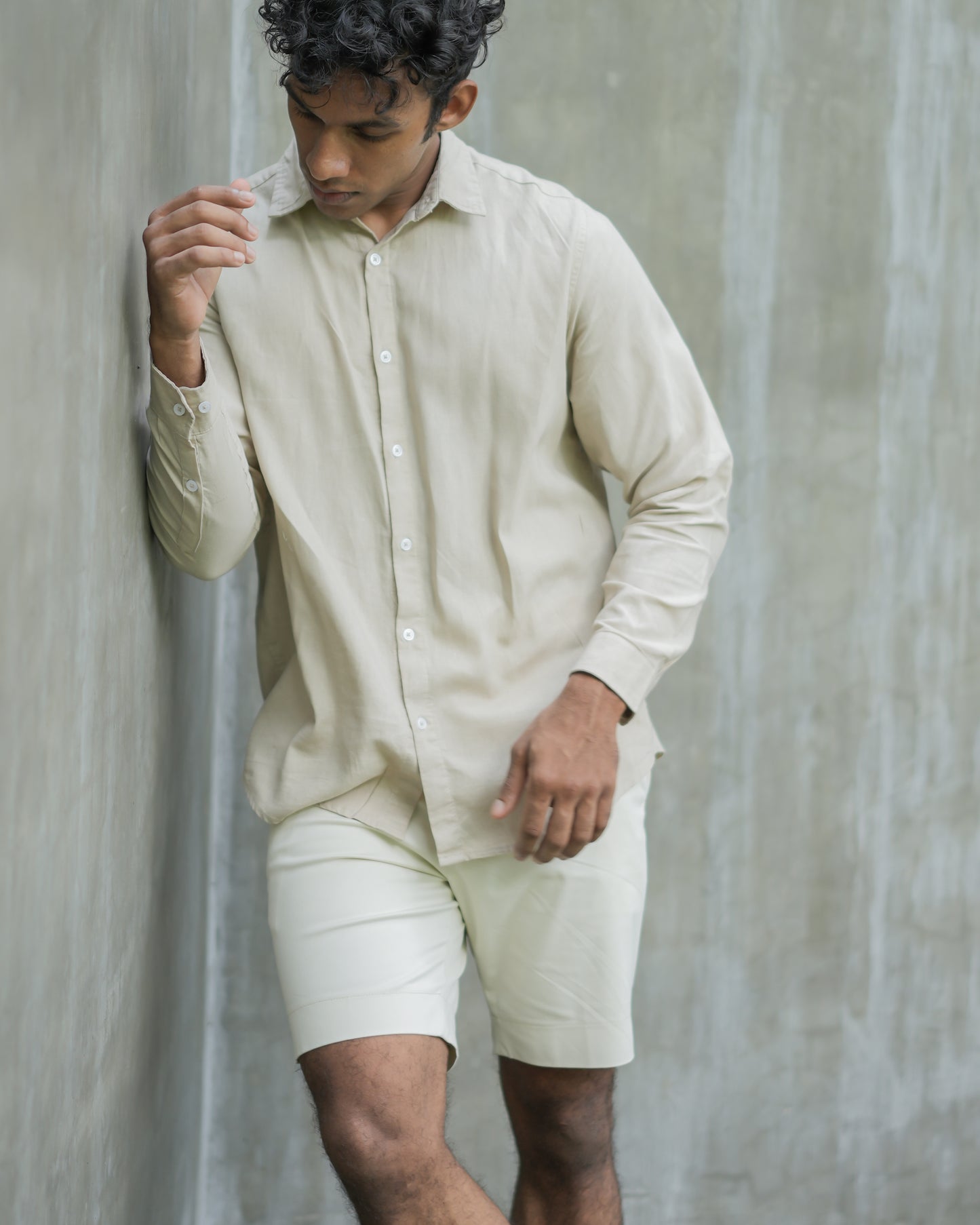 Beige Kennedy long sleeve shirt