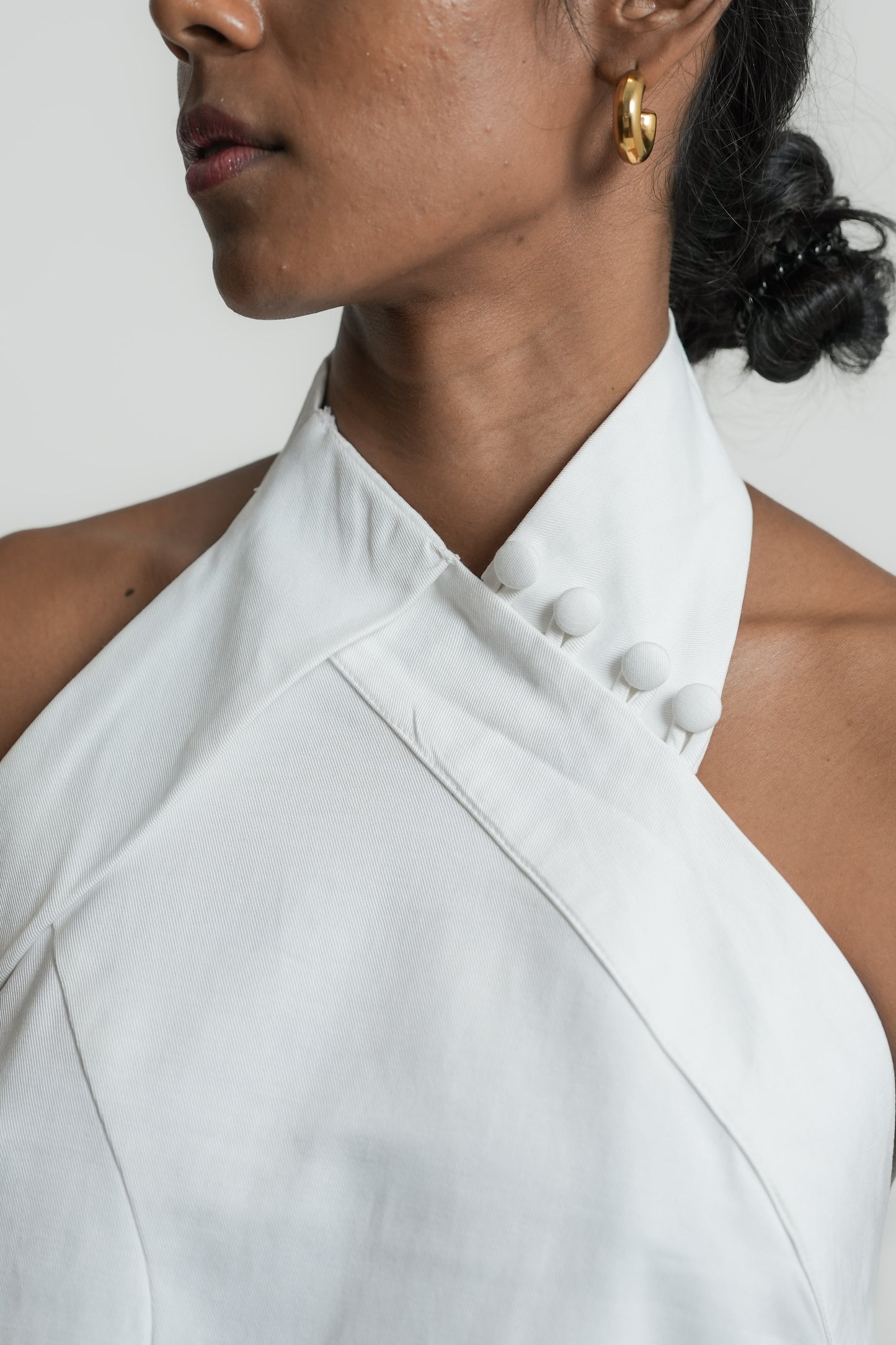 York tailored halter neck top