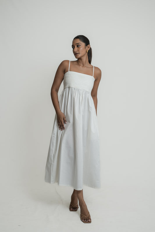 Rosmead pintuck midi dress