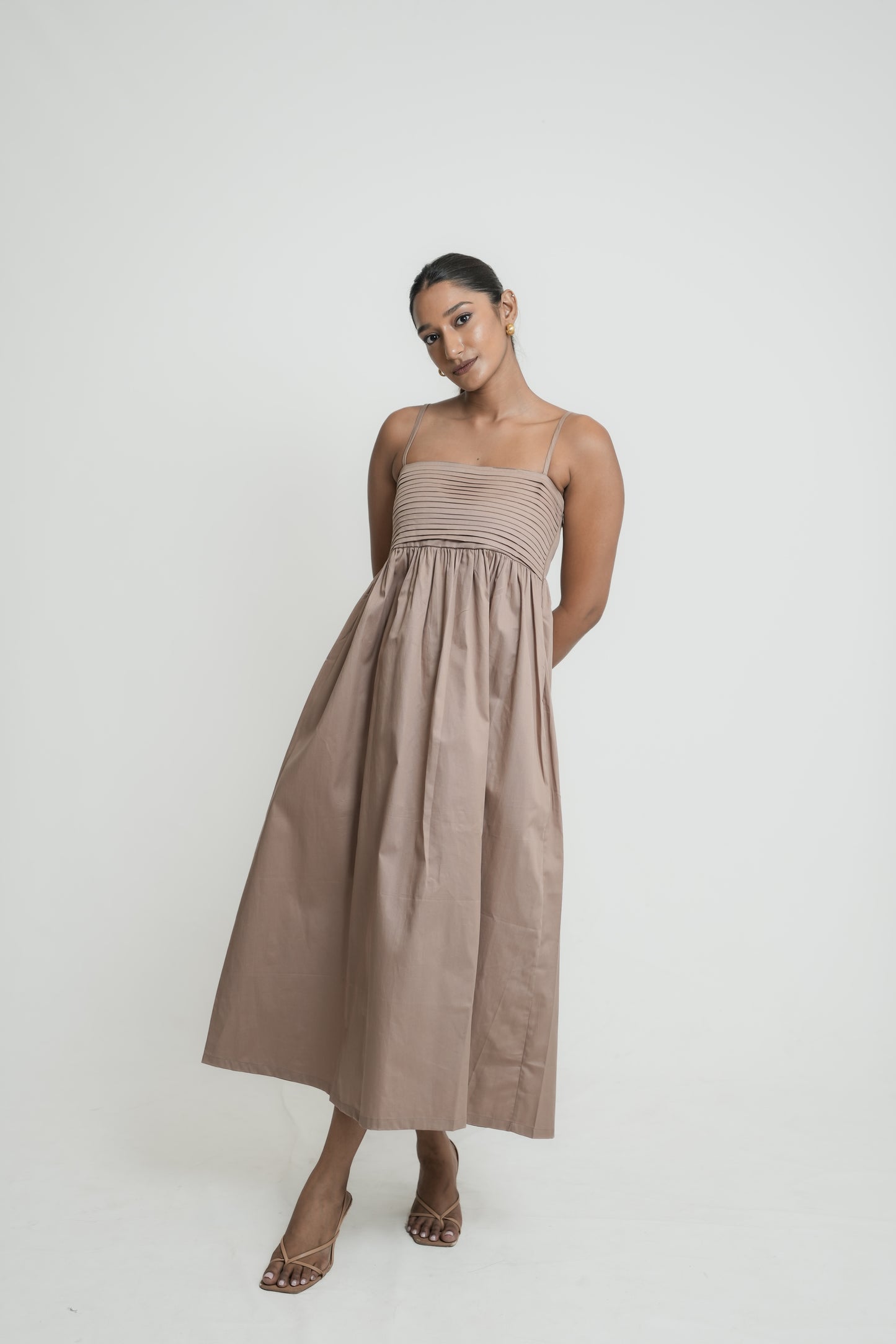 Rosmead pintuck midi dress