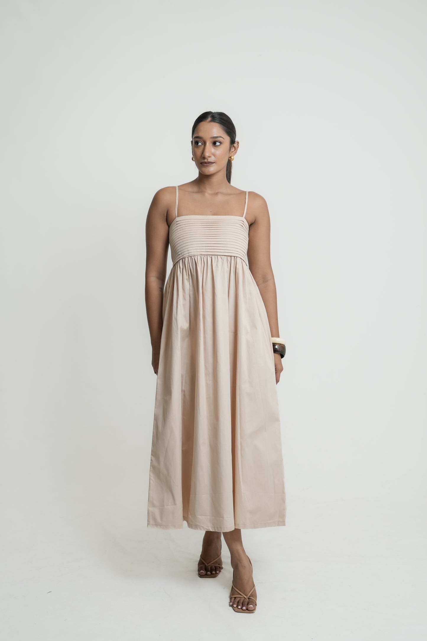 Rosmead pintuck midi dress