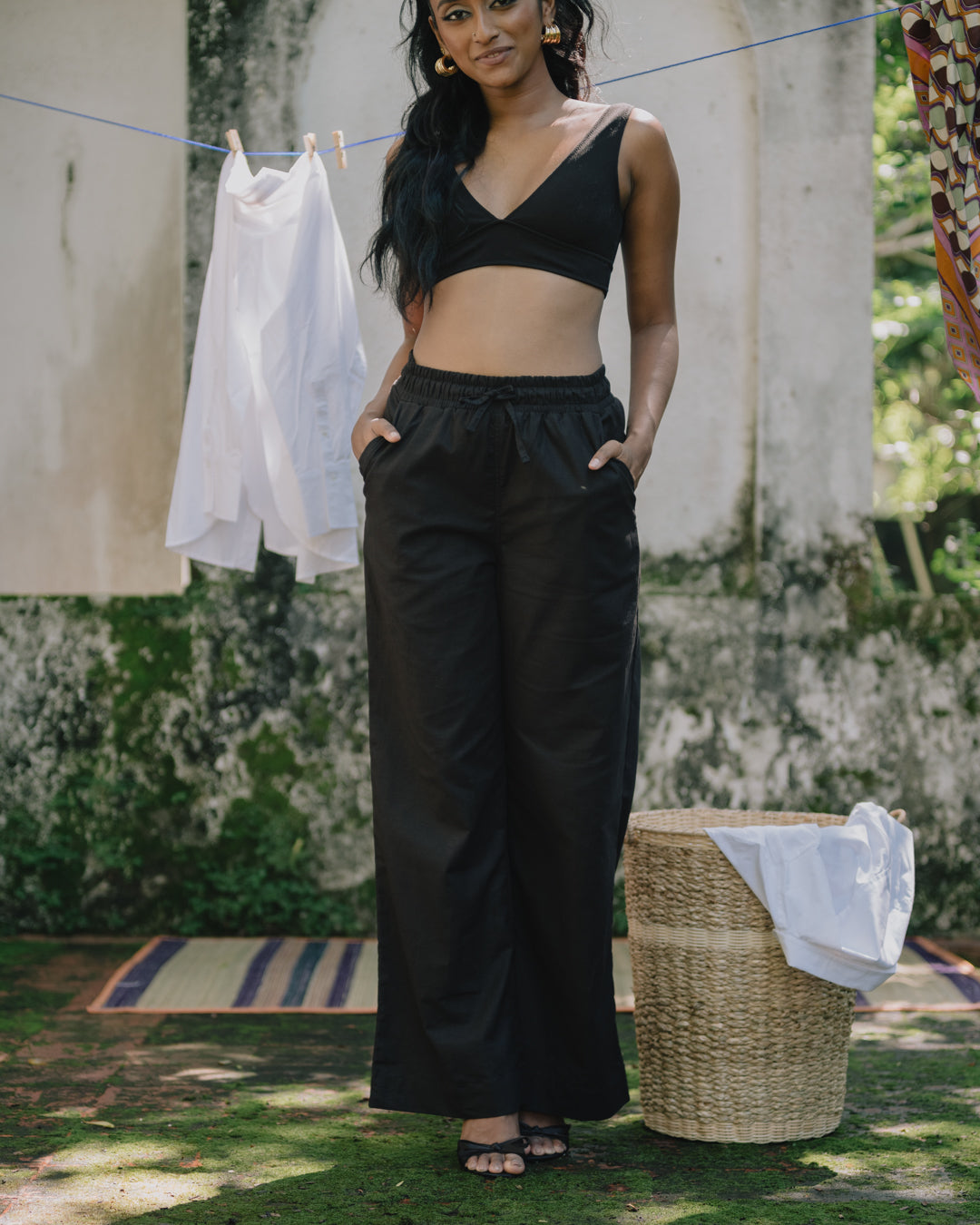Jane elastic waist pant